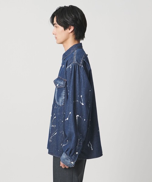 UNITED ARROWS(ユナイテッドアローズ)の「【別注】<WESCOT>スプラッシュ ペイント デニム シャツ(シャツ/ブラウス・メンズ・コバルトブルー・S/M/L/XL)」の5枚目の写真