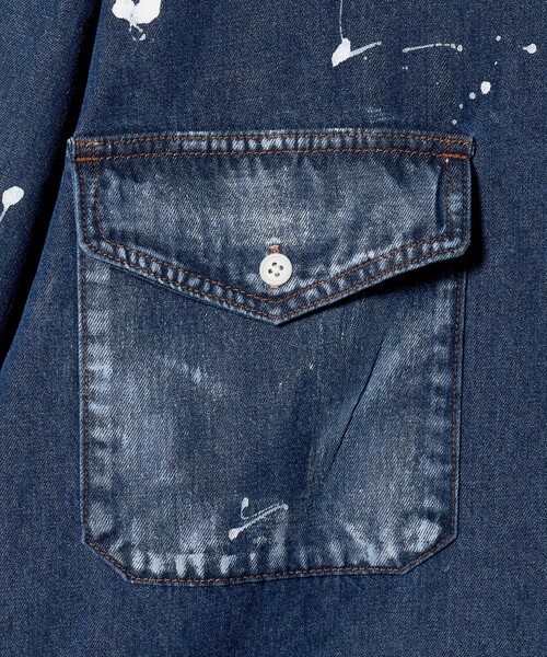 UNITED ARROWS(ユナイテッドアローズ)の「【別注】<WESCOT>スプラッシュ ペイント デニム シャツ(シャツ/ブラウス・メンズ・コバルトブルー・S/M/L/XL)」の12枚目の写真
