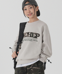 PIANER KIDS（ピアネールキッズ）の「カモアプリケオーバーサイズスウェット（ライトベージュ）（スウェット）」