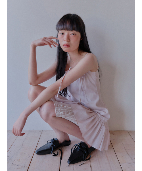 ETMON(エトモン)の「Slip Pleats Mini Dress Pink(ワンピース・レディース・その他・S/M)」の2枚目の写真