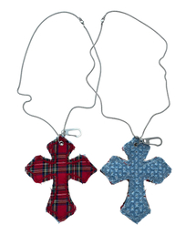 SK8ER ROCK（スケーターロック）の「Cross Patchwork Keyring Necklace（ネックレス）」