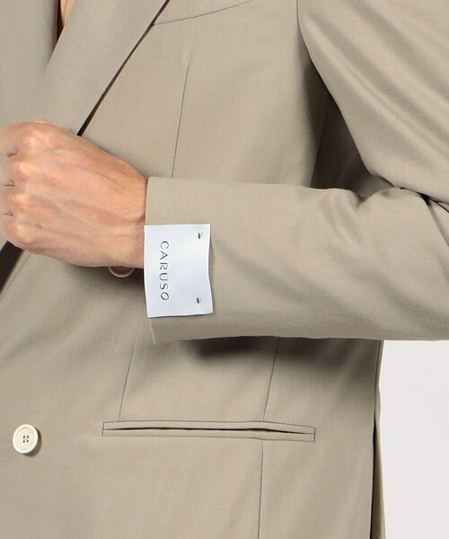 Caruso（カルーゾ）の「CARUSO ウール ダブルブレステッド4Bスーツ（スーツセット・メンズ・ベージュ・50）」の6枚目の写真