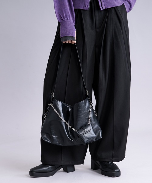 Ellno Loset（エルノロゼット）の「ポーチツキショルダーバック（ショルダーバッグ・メンズ・ブラック・FREE）」の4枚目の写真