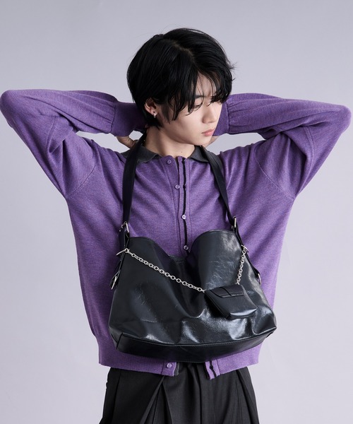 Ellno Loset（エルノロゼット）の「ポーチツキショルダーバック（ショルダーバッグ・メンズ・ブラック・FREE）」の5枚目の写真
