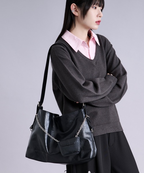 Ellno Loset（エルノロゼット）の「ポーチツキショルダーバック（ショルダーバッグ・メンズ・ブラック・FREE）」の2枚目の写真