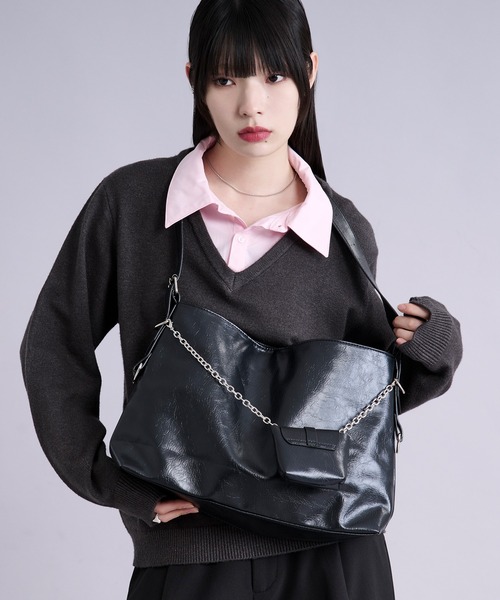 Ellno Loset（エルノロゼット）の「ポーチツキショルダーバック（ショルダーバッグ・メンズ・ブラック・FREE）」の3枚目の写真