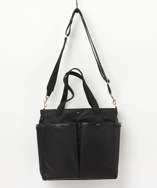 ANYA HINDMARCH（アニヤハインドマーチ）の「ANYA HINDMARCH Baby Bag in ECONYL regenerated Nylon with Calf アニヤハインドマーチ ショルダーバッグ（ショルダーバッグ・レディース・ブラック・FREE）」の14枚目の写真