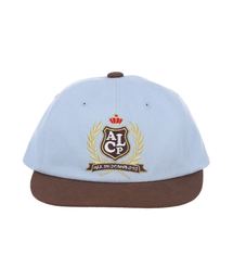 ALLINCOMPLETE（オールインコンプリート）の「ALCPハイスクールキャップ（ブラウン＆スカイブルー）（キャップ）」