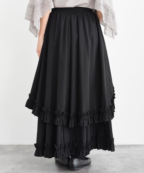 rps(アールピーエス)の「フリルアシメトリーレイヤースカート(スカート・レディース・ブラック/チャコールグレー・フリー)」の17枚目の写真