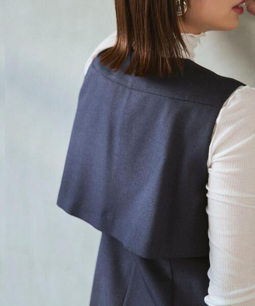 grove(グローブ)の「高評価!【一枚着/ジレ】着回しできるトレンチライクジャンドレ(ワンピース・レディース・ネイビー/ベージュ/ブルー・02/01/05/04/03)」の10枚目の写真
