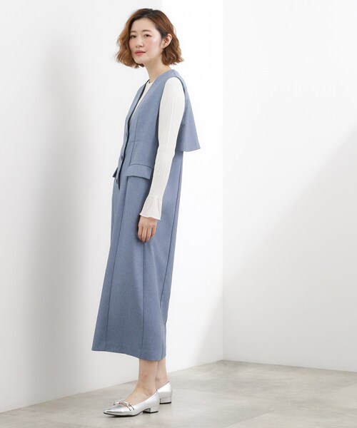 grove(グローブ)の「高評価!【一枚着/ジレ】着回しできるトレンチライクジャンドレ(ワンピース・レディース・ネイビー/ベージュ/ブルー・02/01/05/04/03)」の17枚目の写真