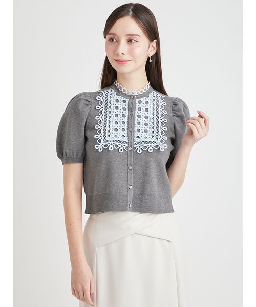 CELFORD(セルフォード)の「【UVカット】ビブヨークレースカーディガン(カーディガン/ボレロ・レディース・ブラック/グレー・F)」の11枚目の写真