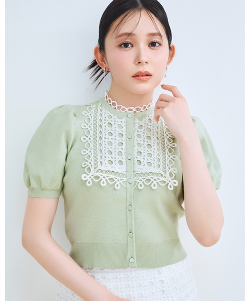 CELFORD(セルフォード)の「【UVカット】ビブヨークレースカーディガン(カーディガン/ボレロ・レディース・ブラック/グレー・F)」の3枚目の写真