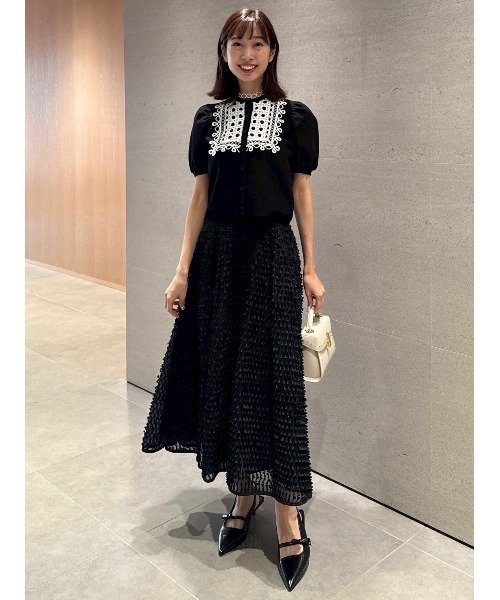 CELFORD(セルフォード)の「【UVカット】ビブヨークレースカーディガン(カーディガン/ボレロ・レディース・ブラック/グレー・F)」の6枚目の写真