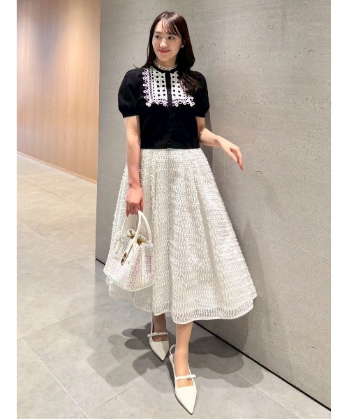 CELFORD(セルフォード)の「【UVカット】ビブヨークレースカーディガン(カーディガン/ボレロ・レディース・ブラック/グレー・F)」の7枚目の写真