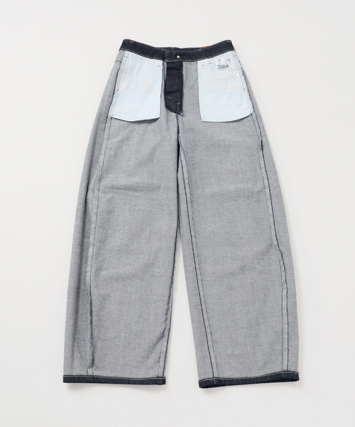 Spick & Span(スピックアンドスパン)の「《追加》SOMETHING / サムシング 別注 NEW HANA CURVE TAPERED*(デニムパンツ・レディース・ネイビー/サックスブルー・SMALL/X-SMALL/LARGE/MEDIUM)」の19枚目の写真