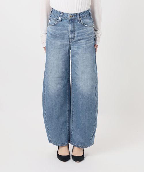 Spick & Span(スピックアンドスパン)の「《追加》SOMETHING / サムシング 別注 NEW HANA CURVE TAPERED*(デニムパンツ・レディース・ネイビー/サックスブルー・SMALL/X-SMALL/LARGE/MEDIUM)」の22枚目の写真