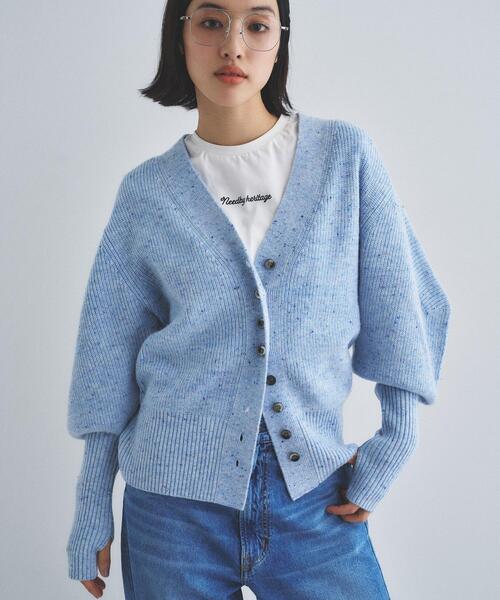 NEEDBY heritage(ニードバイヘリテージ)の「NEEDBY heritage|CROPPED TEE(Tシャツ/カットソー・レディース・グレー/ホワイト・00)」の6枚目の写真