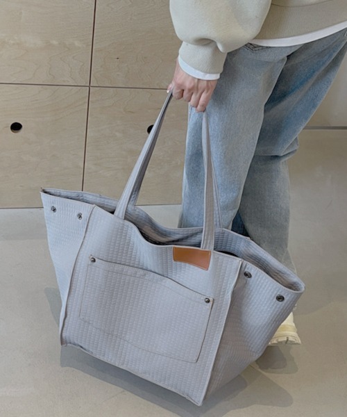 Miniministore（ミニミニストア）の「トートバッグ 軽量 2wayバッグ A4（トートバッグ・レディース・ブルーグレー/ブラック/ミント/ベージュ・FREE）」の10枚目の写真