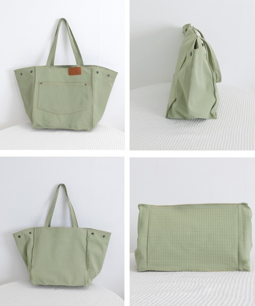 Miniministore（ミニミニストア）の「トートバッグ 軽量 2wayバッグ A4（トートバッグ・レディース・ブルーグレー/ブラック/ミント/ベージュ・FREE）」の13枚目の写真
