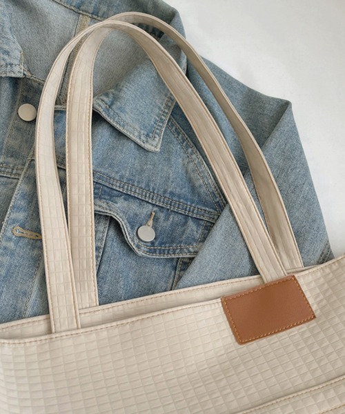 Miniministore（ミニミニストア）の「トートバッグ 軽量 2wayバッグ A4（トートバッグ・レディース・ブルーグレー/ブラック/ミント/ベージュ・FREE）」の16枚目の写真