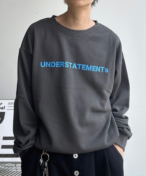 UNDERSTATEMENTs（アンダーステイトメント）の「【ユニセックス】ロゴベーシックスウェット（スウェット・メンズ・ライトグレー/ブラウン/レッド/オレンジ/ネイビー/チャコールグレー/オフホワイト/ブルー/ライトブルー/ブラック・MEDIUM/LARGE）」の3枚目の写真
