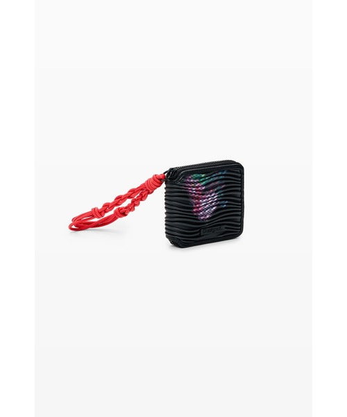 Desigual(デシグアル)の「花柄テクスチャの中型財布(財布・レディース・ブラック・FREE)」の2枚目の写真