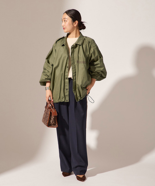 journal standard L'essage（ジャーナルスタンダードレサージュ）の「《追加》別注【ILL ONE EIGHTY/イル ワンエイティ】ショートブルゾン（ミリタリージャケット・レディース・グリーン/ブラック・FREE）」の8枚目の写真