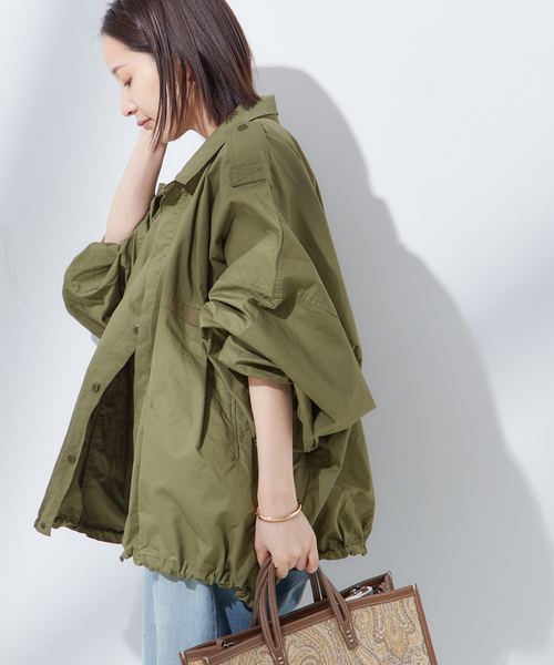 journal standard L'essage（ジャーナルスタンダードレサージュ）の「《追加》別注【ILL ONE EIGHTY/イル ワンエイティ】ショートブルゾン（ミリタリージャケット・レディース・グリーン/ブラック・FREE）」の14枚目の写真