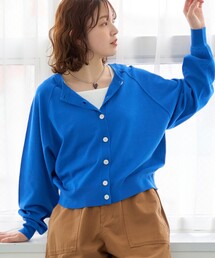 【UVカット】ラグラン2way シアークルーカーディガン
