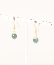 【チャイハネ】翡翠粒ピアス