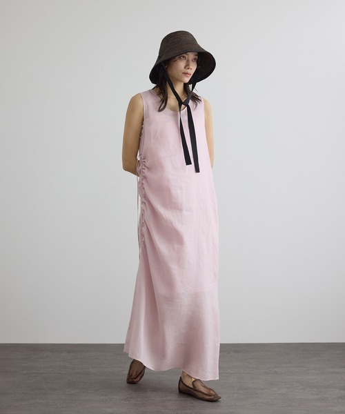 GENTLE LINEN ノースリーブワンピース（ワンピース）｜SALON adam et