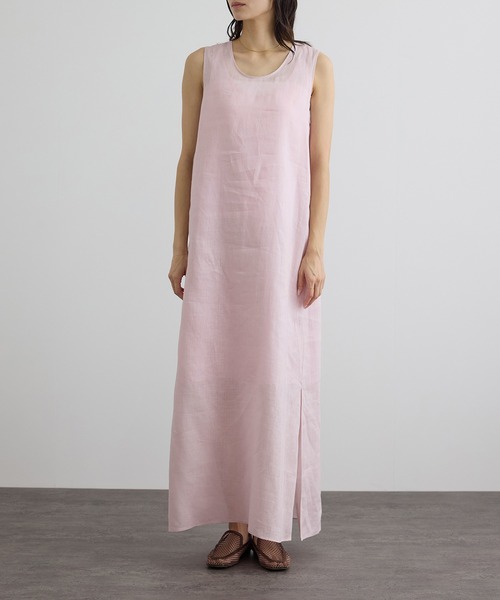 GENTLE LINEN ノースリーブワンピース（ワンピース）｜SALON adam et