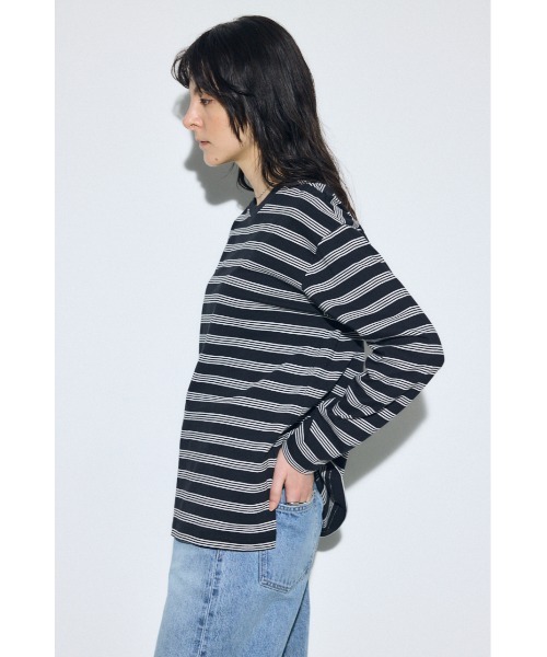 AZUL by moussy（アズールバイマウジー）の「マルチボーダー長袖トップス（Tシャツ/カットソー・レディース・ブラック系その他/ブルー系その他/イエロー系その他・FREE）」の22枚目の写真