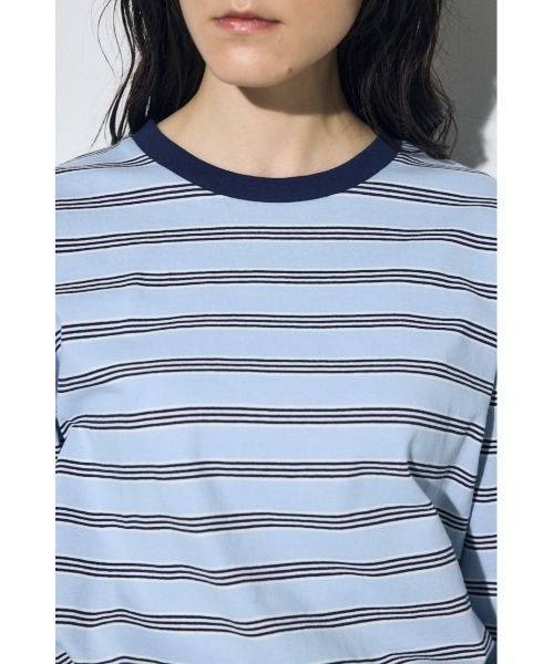 AZUL by moussy（アズールバイマウジー）の「マルチボーダー長袖トップス（Tシャツ/カットソー・レディース・ブラック系その他/ブルー系その他/イエロー系その他・FREE）」の8枚目の写真