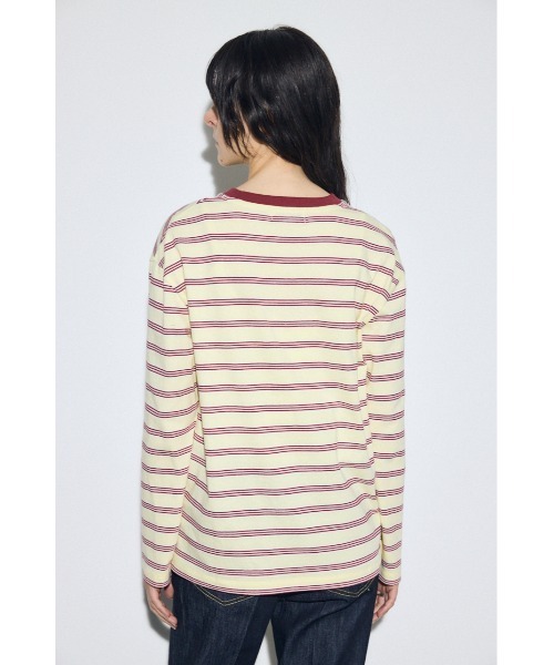 AZUL by moussy（アズールバイマウジー）の「マルチボーダー長袖トップス（Tシャツ/カットソー・レディース・ブラック系その他/ブルー系その他/イエロー系その他・FREE）」の14枚目の写真