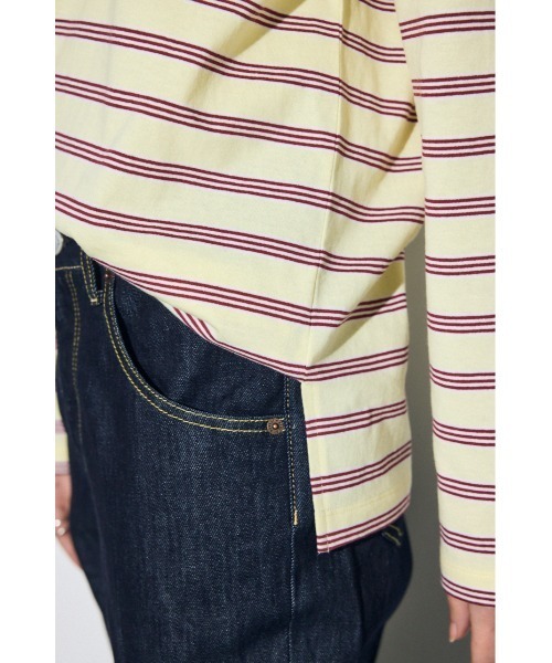 AZUL by moussy（アズールバイマウジー）の「マルチボーダー長袖トップス（Tシャツ/カットソー・レディース・ブラック系その他/ブルー系その他/イエロー系その他・FREE）」の17枚目の写真