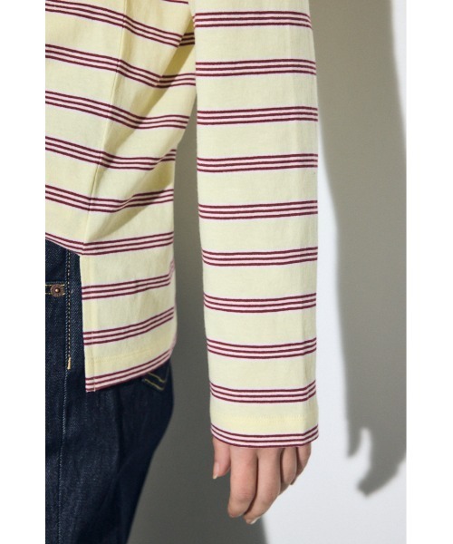 AZUL by moussy（アズールバイマウジー）の「マルチボーダー長袖トップス（Tシャツ/カットソー・レディース・ブラック系その他/ブルー系その他/イエロー系その他・FREE）」の18枚目の写真