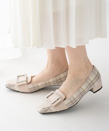 JELLY BEANS（ジェリービーンズ）の「スクエアビジューバックルローファーパンプス(125-61138)JELLY BEANS(ジェリービーンズ)（パンプス）」