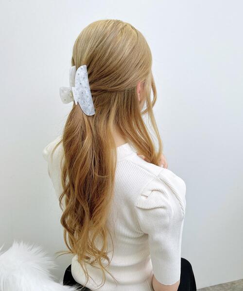 INGNI(イング)の「ビジューヘアクリップ(その他ヘアアクセサリー・レディース・オフホワイト/ピンク・ONE SIZE)」の1枚目の写真