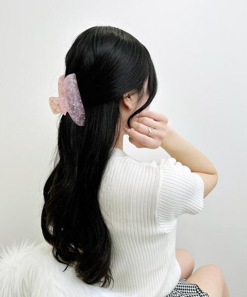 INGNI(イング)の「ビジューヘアクリップ(その他ヘアアクセサリー・レディース・オフホワイト/ピンク・ONE SIZE)」の2枚目の写真