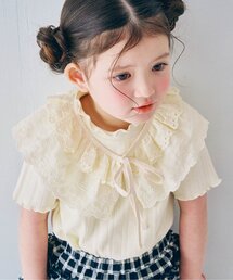 p.premier | レースつけ衿&メロウ針抜きTシャツセット(Tシャツ/カットソー)