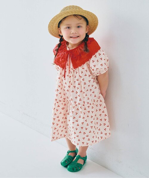 p.premier（ピードットプルミエ）の「レースつけ衿&メロウ針抜きTシャツセット（Tシャツ/カットソー・キッズ・オフホワイト/ピンク/レッド・80/90/100/110/120/130/140）」の19枚目の写真