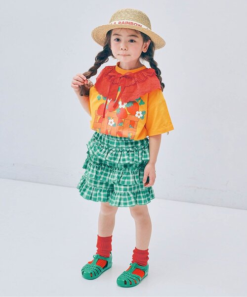 p.premier（ピードットプルミエ）の「レースつけ衿&メロウ針抜きTシャツセット（Tシャツ/カットソー・キッズ・オフホワイト/ピンク/レッド・80/90/100/110/120/130/140）」の20枚目の写真