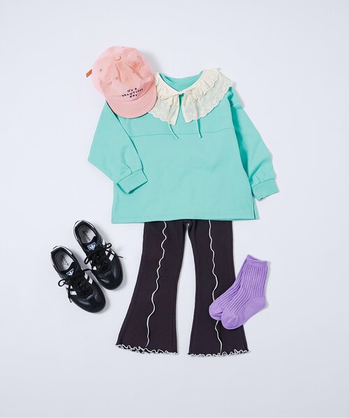 p.premier（ピードットプルミエ）の「レースつけ衿&メロウ針抜きTシャツセット（Tシャツ/カットソー・キッズ・オフホワイト/ピンク/レッド・80/90/100/110/120/130/140）」の22枚目の写真