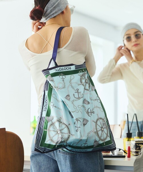 ROOTOTE（ルートート）の「ROOTOTE/ルートート LT.TABLO 50 A スカーフバッグ（トートバッグ・レディース・ネイビー/サックスブルー/ブラック・ONE SIZE）」の9枚目の写真