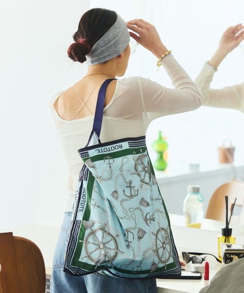 ROOTOTE（ルートート）の「ROOTOTE/ルートート LT.TABLO 50 A スカーフバッグ（トートバッグ・レディース・ネイビー/サックスブルー/ブラック・ONE SIZE）」の10枚目の写真