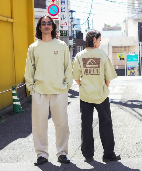 REEF(リーフ)の「REEF 80S BOX LOGO SS T Tシャツ 【2026年春夏モデル】/リーフ半袖ロゴTシャツ(Tシャツ/カットソー・メンズ・ベージュ/ブルー/チャコールグレー・SMALL/X-LARGE/LARGE/MEDIUM)」の2枚目の写真