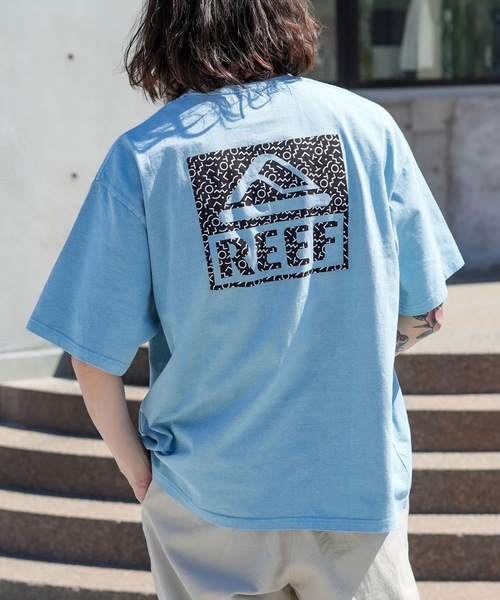 REEF(リーフ)の「REEF 80S BOX LOGO SS T Tシャツ 【2026年春夏モデル】/リーフ半袖ロゴTシャツ(Tシャツ/カットソー・メンズ・ベージュ/ブルー/チャコールグレー・SMALL/X-LARGE/LARGE/MEDIUM)」の3枚目の写真