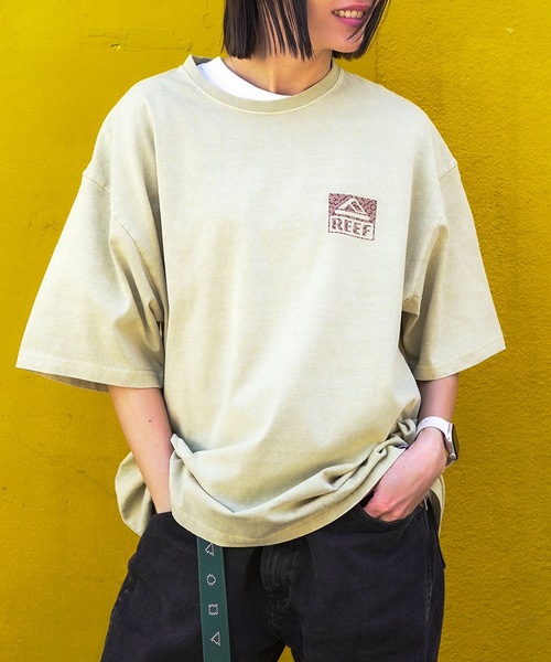 REEF(リーフ)の「REEF 80S BOX LOGO SS T Tシャツ 【2026年春夏モデル】/リーフ半袖ロゴTシャツ(Tシャツ/カットソー・メンズ・ベージュ/ブルー/チャコールグレー・SMALL/X-LARGE/LARGE/MEDIUM)」の8枚目の写真